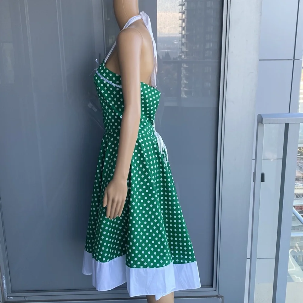 Retro Polka Dot Cotton Dress – A Nostalgic Delight - Picture 3 of 13